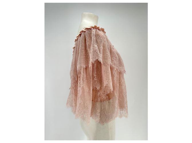 Autre Marque Top de encaje rosa - vista 3