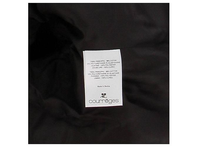 Courreges Schwarze Vinyljacke mit Gürtel - Ansicht 6