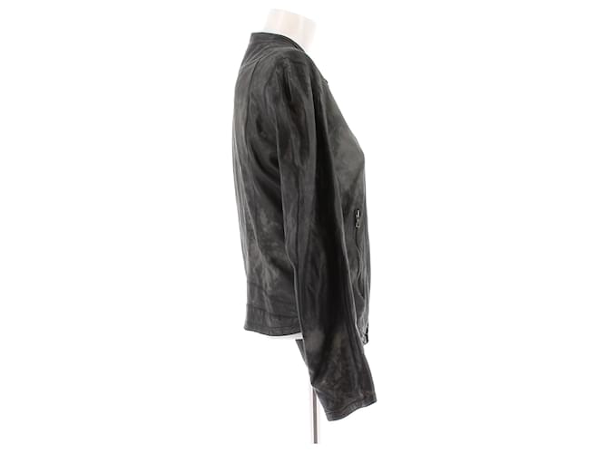 Drome Lederjacke Schwarz - Ansicht 3