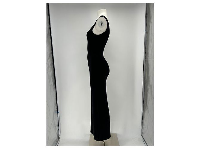 Autre Marque Vestido maxi negro sin mangas de algodón SIR - vista 4