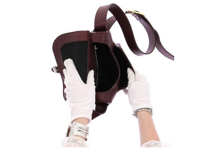 Autre Marque Borsa a tracolla bordeaux Bordò - vista 7