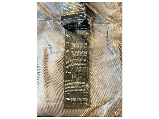 Autre Marque Langer grauer Mantel mit Kunstfell - Ansicht 6