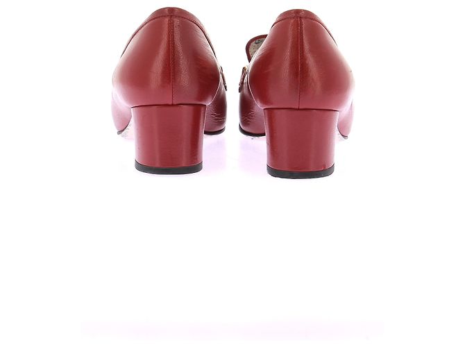 Gucci Lederloafers mit Absatz Rot - Ansicht 5
