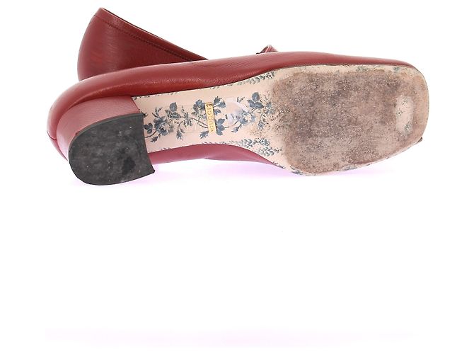 Gucci Lederloafers mit Absatz Rot - Ansicht 7