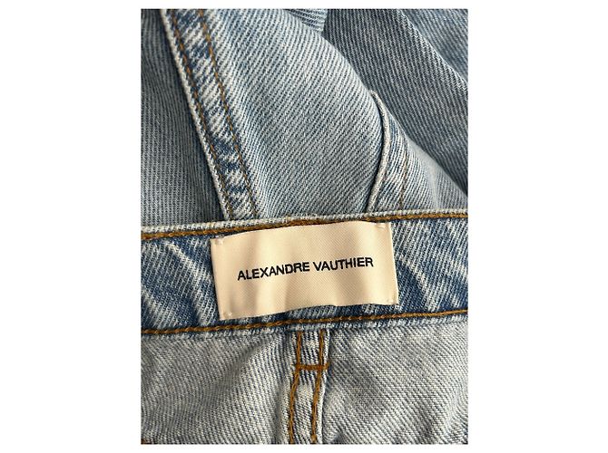 Alexandre Vauthier Jeans Blau mit Strassgürtel - Ansicht 3
