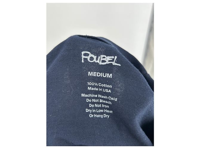 Autre Marque Camiseta POUBEL de algodón azul marino con estampado - vista 5