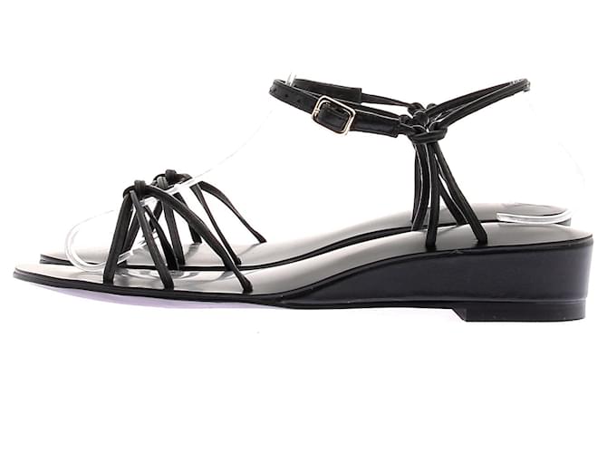 J.Crew Sandali con zeppa "Brynn" Nero - vista 3