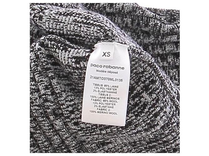 Top de lana a canalé gris Paco Rabanne - vista 5