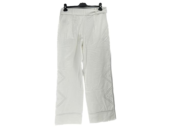 Pantalones blancos de algodón con cinturón Ba&Sh - vista 2