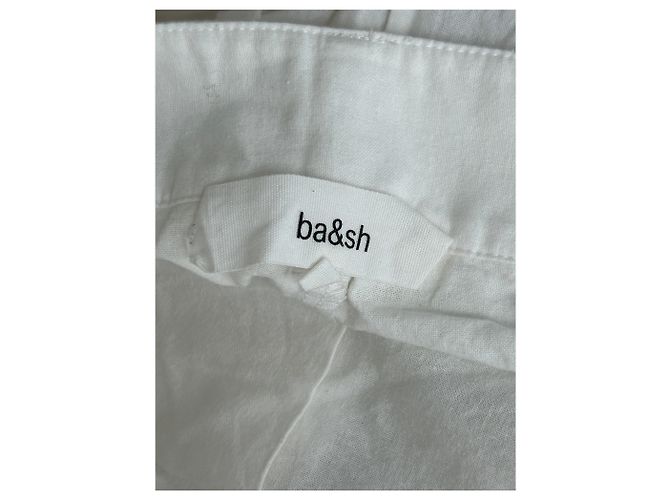 Pantalones blancos de algodón con cinturón Ba&Sh - vista 3