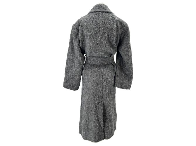Autre Marque Abrigo largo gris en mohair - vista 2