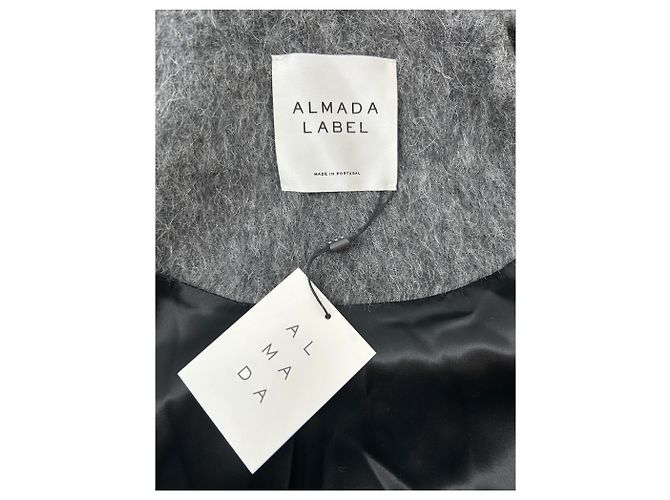 Autre Marque Abrigo largo gris en mohair - vista 5