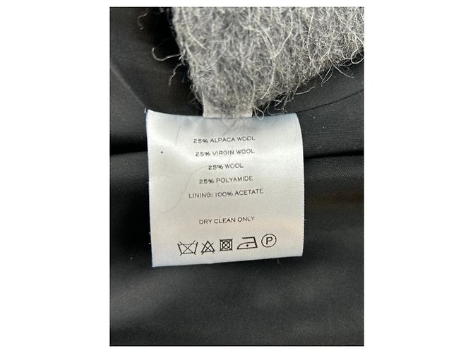 Autre Marque Abrigo largo gris en mohair - vista 6