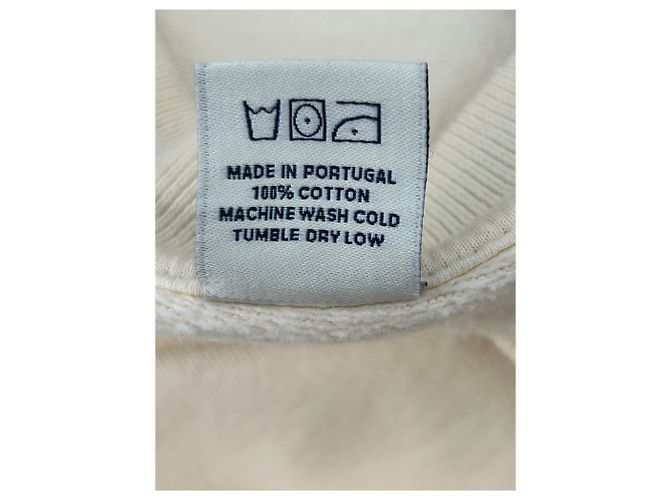 Autre Marque SPORT & RICH Cropped Pullover Ecru Baumwolle L Beige - Ansicht 5