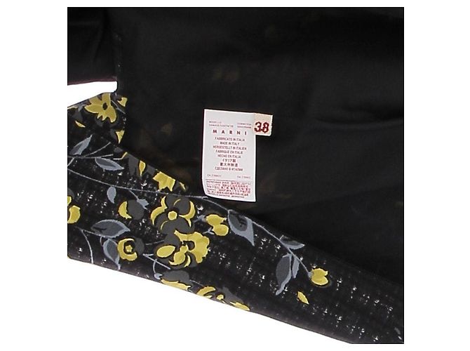 Marni Top giallo e nero in lana - vista 7