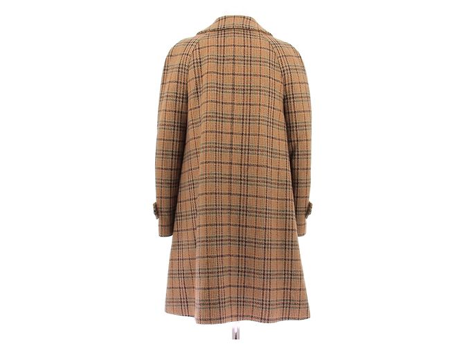 Céline Wollmantel mit Karomuster beige - Ansicht 2