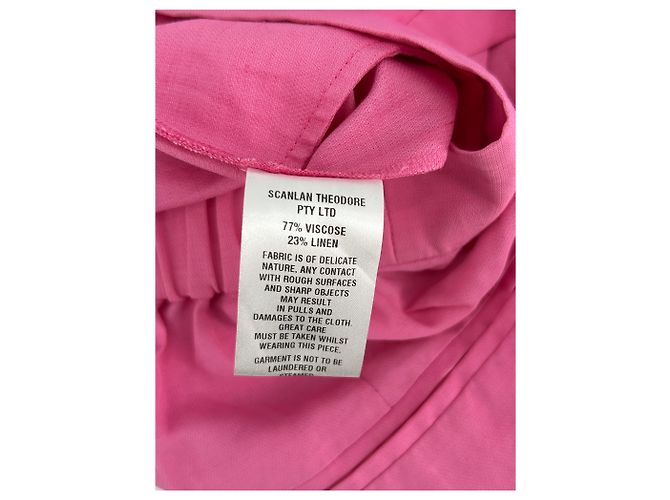 Autre Marque SCANLAN THEODORE Kurzes Kleid Rosa Viscose Pink - Ansicht 5