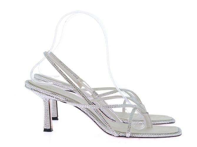 Autre Marque Sandali con tacco e strass Bianco - vista 2