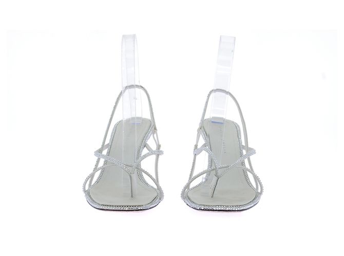 Autre Marque Sandali con tacco e strass Bianco - vista 4