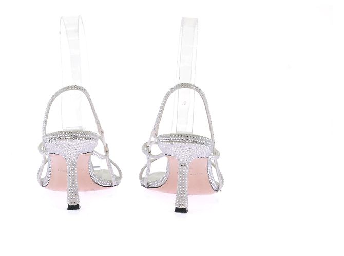 Autre Marque Sandali con tacco e strass Bianco - vista 5