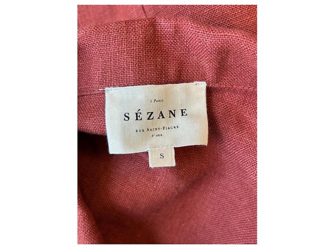 Camisa de lino SéZane burdeos - vista 5