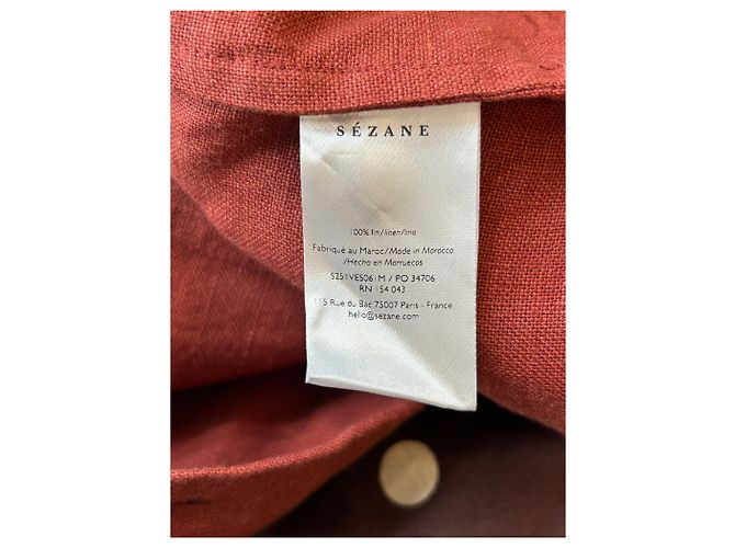 Camisa de lino SéZane burdeos - vista 6
