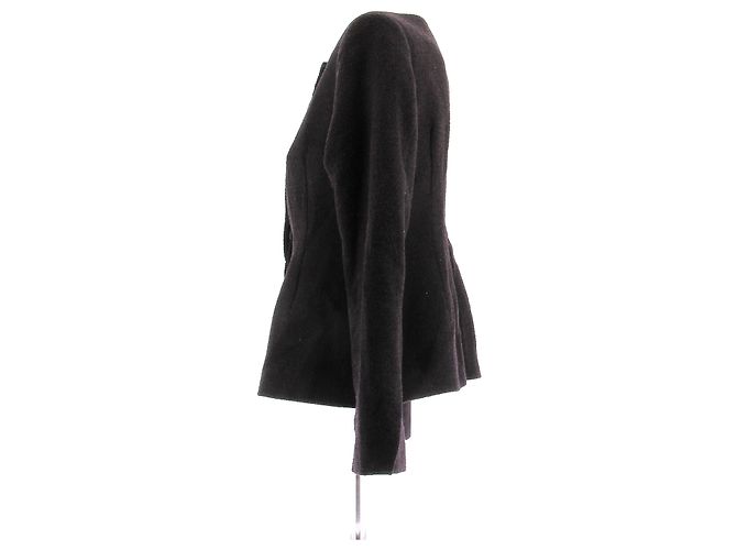 Autre Marque Brauner Wollmantel - Ansicht 4