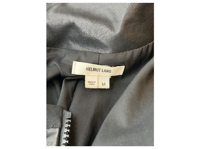 Helmut Lang Lederjacke Schwarz - Ansicht 5