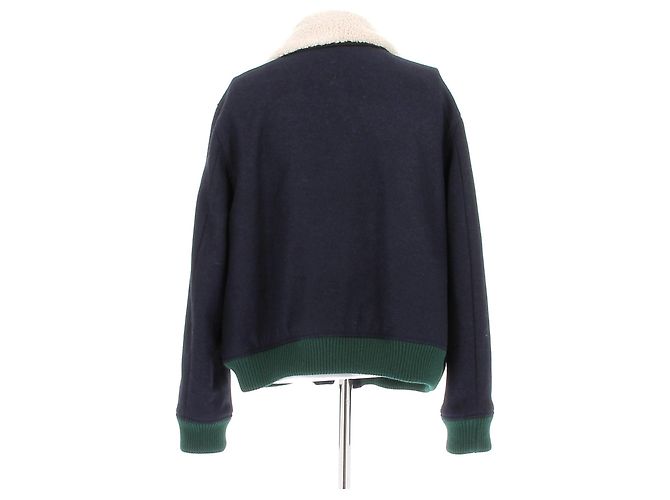 Giacca Kenzo Blu Navy Lana e Nylon M - vista 2