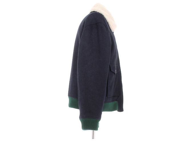 Giacca Kenzo Blu Navy Lana e Nylon M - vista 3
