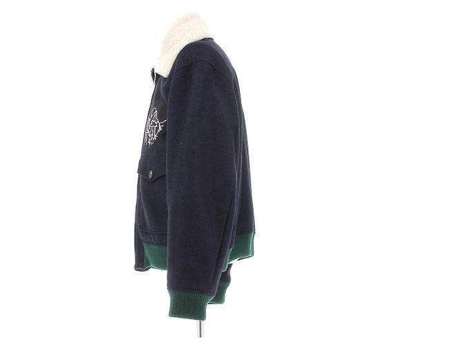 Giacca Kenzo Blu Navy Lana e Nylon M - vista 4