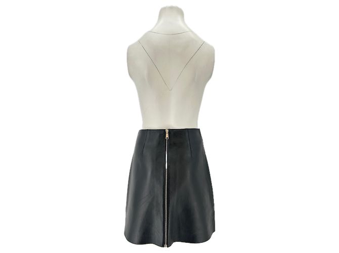 Autre Marque Falda de cuero negra TEURN STUDIOS Negro - vista 2