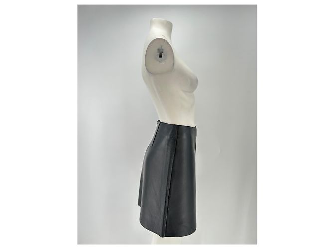 Autre Marque Falda de cuero negra TEURN STUDIOS Negro - vista 3