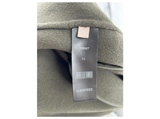 Autre Marque Trench coat de lana caqui 12 STOREEZ XS - vista 6