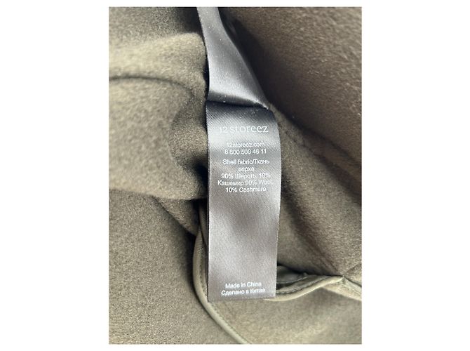 Autre Marque Trench coat de lana caqui 12 STOREEZ XS - vista 7