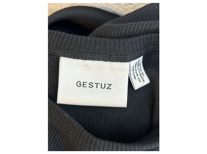 Gestuz Canotta in cotone nera S Nero - vista 5