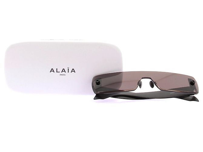 Alaïa Gafas de sol "Narrow Mask" Negro - vista 7