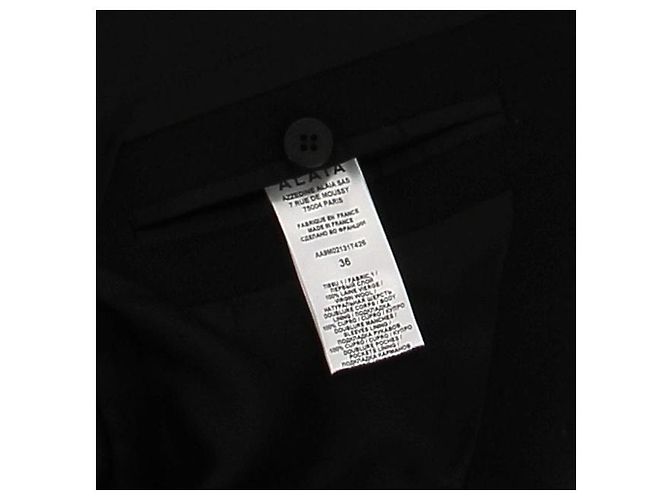 Alaïa Abrigo largo negro de lana - vista 5