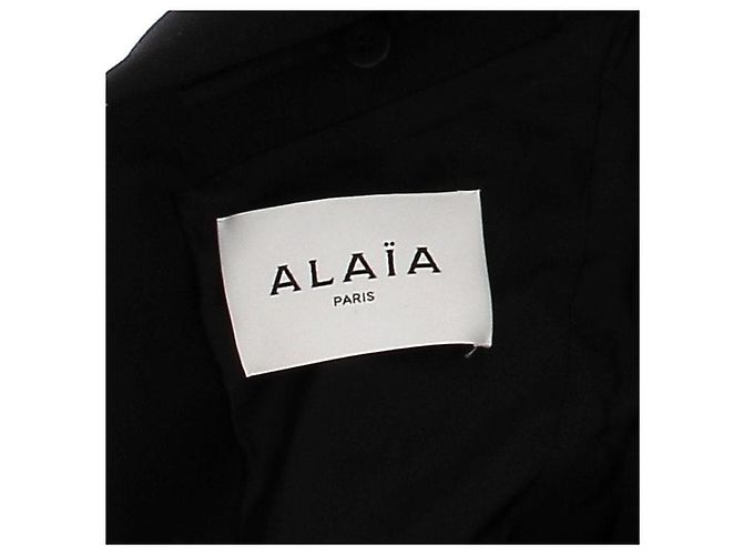 Alaïa Abrigo largo negro de lana - vista 6