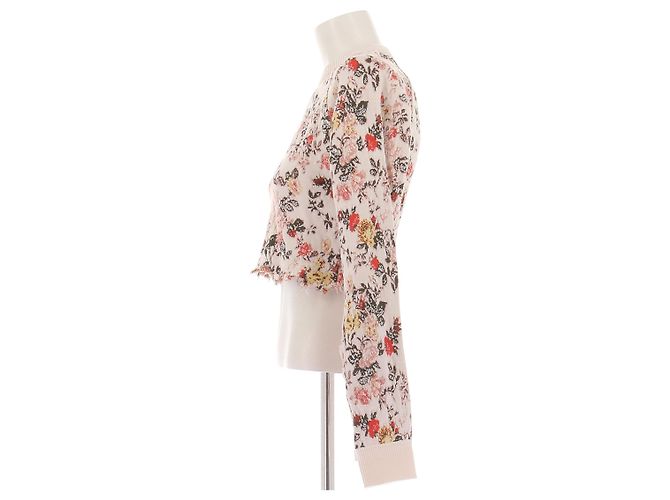 Paco Rabanne Wollpullover mit Blumenmuster Beige XS - Ansicht 3