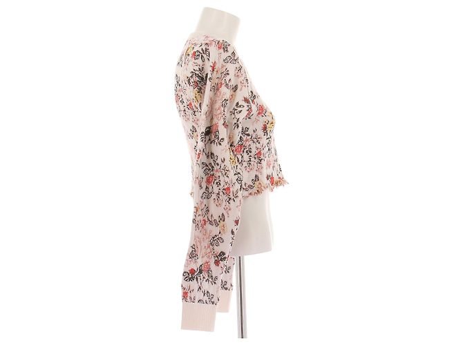 Paco Rabanne Wollpullover mit Blumenmuster Beige XS - Ansicht 4