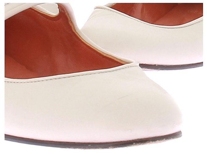 Autre Marque Bailarinas Penelope Chilvers de cuero blanco 38 - vista 8