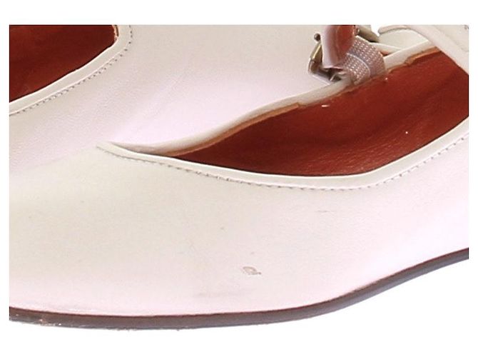 Autre Marque Bailarinas Penelope Chilvers de cuero blanco 38 - vista 9