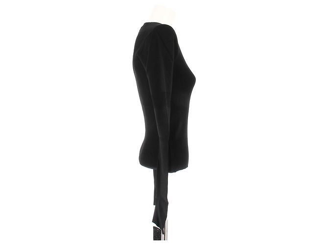 Bottega Veneta Top negro de mangas largas - vista 3