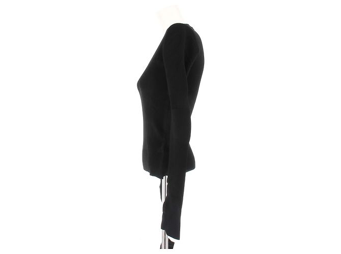 Bottega Veneta Top negro de mangas largas - vista 4