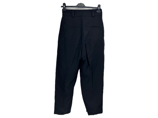 Ba&Sh Schwarze Weite Hose aus Viskose - Ansicht 2