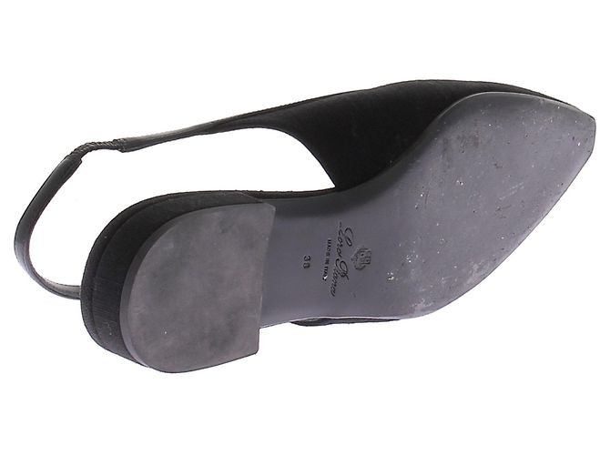 Loro Piana Slingback neri "Rebecca" Nero - vista 6