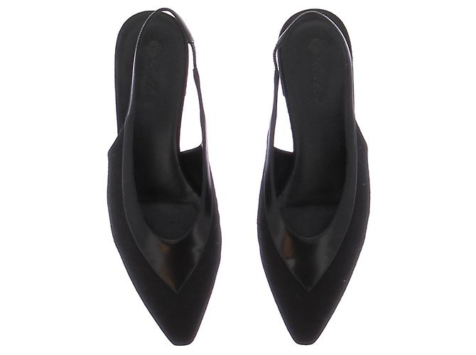Loro Piana Slingback neri "Rebecca" Nero - vista 7