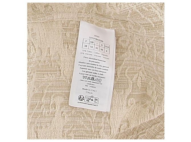 Christian Dior beige bestickte Jacke mit Gürtel - Ansicht 6