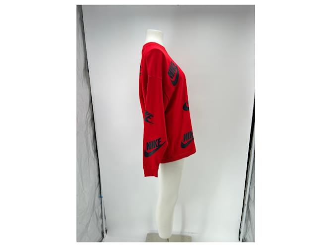 Nike Sweatshirt rot Baumwolle - Ansicht 3